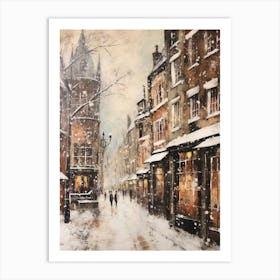 Vintage Winter Painting York United Kingdom 1 Art Print