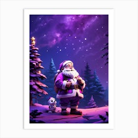 Santa Claus In The Forest 1 Art Print