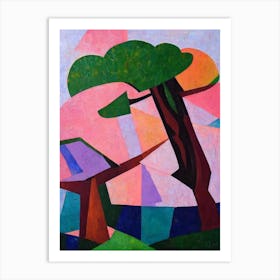 Horse Chestnut Tree Cubist Art Print