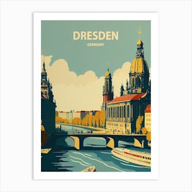 Dresden Germany Retro Art Print