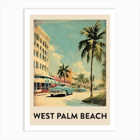 West Palm Beach Retro Travel Poster 1 Art Print