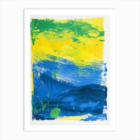 'Blue And Yellow' 1 Art Print