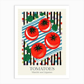 Marche Aux Legumes Tomatoes Summer Illustration 8 Art Print