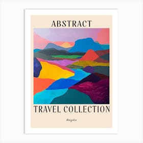 Abstract Travel Collection Poster Mongolia 2 Art Print
