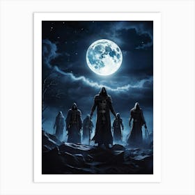 The Rising Undead In The Full Moon (1) 2 Art Print