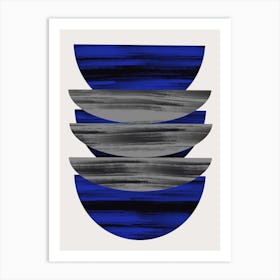 Scandinavian In Blue And Black Art Print