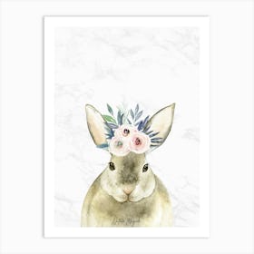 Watercolor Bunny - Nursery Prints Art Print