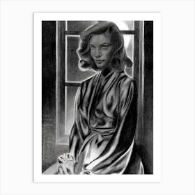 Sans Titre - 30-10-24 (Lauren Bacall) Art Print