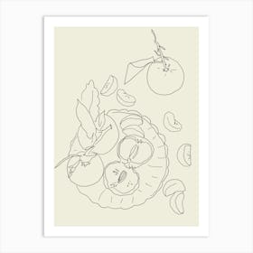 Peaches And Pears Art Print Art Print