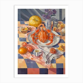 King Crab Still Life Painting Art Print