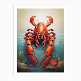 Lobster In The Water Art Print