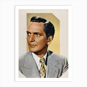 Fredric March Retro Collage Movies Art Print