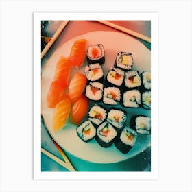 Sushi Mixed Media Collage 1 Art Print