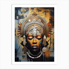 Soulful Safari: Journey into African Mask Traditions Art Print