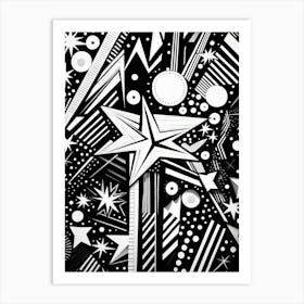 Patterns Abstract Black And White 3 Art Print