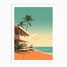 Art Icacos Beach Puerto Rico Mediterranean Style Illustration 1 Art Print