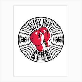 Boxing Club Logo Art Print