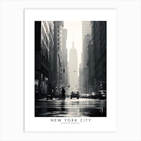 Poster Of New York City, Black And White Analogue Photograph 2 Art Print