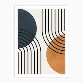 Lines and circles 4 2 Art Print