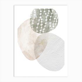 Geometric Pastel Abstract No728b Art Print