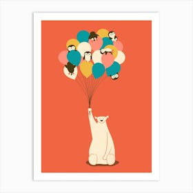 Penguin Bouquet Art Print