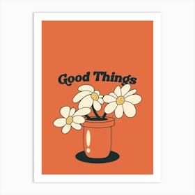 Retro Wall Art Vintage Decor Retro Cartoon Printable Art Retro Vintage Wall Art Good Things Trendy Retro Poster Art Print