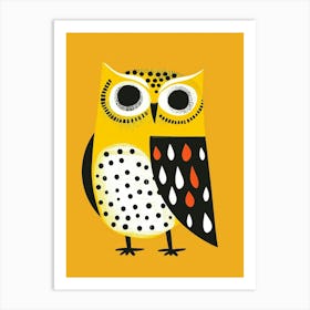 Yellow Owl 2 Art Print