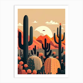 Cactus Desert Art Print