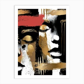 Gold And Black 36 Art Print