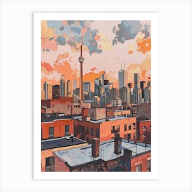 Toronto Rooftops Morning Skyline 1 Art Print