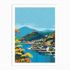 Nagasaki Japan 1 Colourful Illustration Art Print