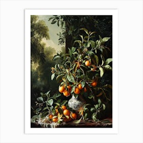 Baroque Floral Still Life Bergamot 2 Art Print