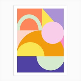 Modern Colorful Geometry Art Print