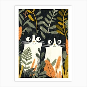 Cats In The Forest Art Print