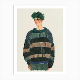 Young Man In Sweater Art Print