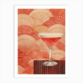 Art Deco Strawberry Daiquiri 2 Art Print