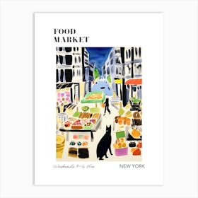 The Food Market In New York 2 Illustration Poster Art Print