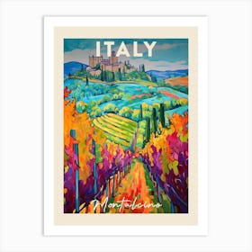 Montalcino Italy 1 Fauvist Painting Travel Poster Art Print