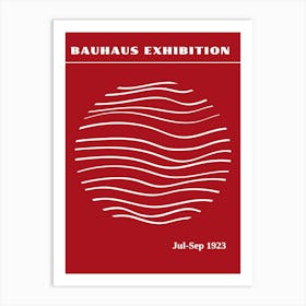 Bauhaus Red Exhibition 7 Art Print