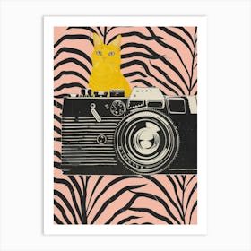 Cat On Camera Art Print