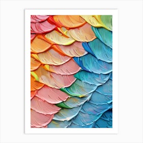 Rainbow Feathers Art Print