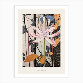 Flower Illustration Honeysuckle 1 Poster Art Print