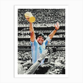 Diego Maradona Argentina Soccer 1 Art Print