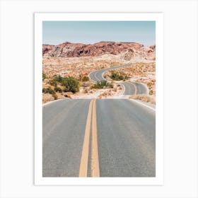 Warm Desert Highway Art Print