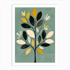 Sycamore Tree Flat Illustration 2 Art Print