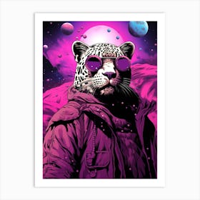 Leopards In Space Art Print