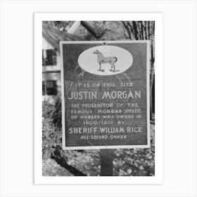 Sign, Woodstock, Vermont By Russell Lee Art Print