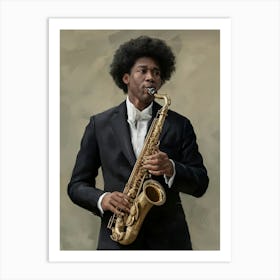 Saxophone Player Art Print