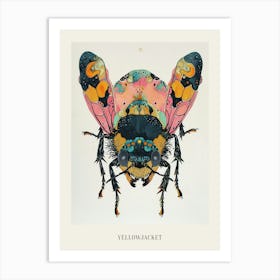 Colourful Insect Illustration Yellowjacket 10 Poster Art Print
