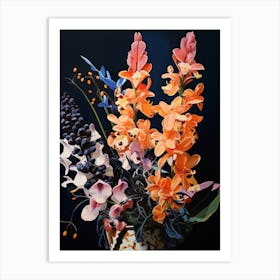 Surreal Florals Snapdragon 4 Flower Painting Art Print
